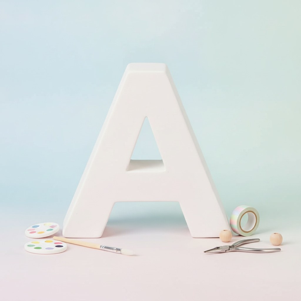 Papp-Buchstabe A 10x3,5cm FSC Mix - Kidis Art