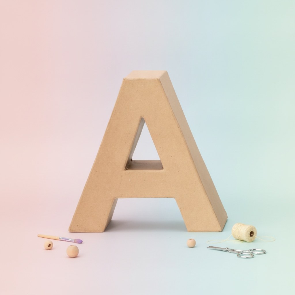 Papp-Buchstabe A 17,5X5,5cm - Kidis Art