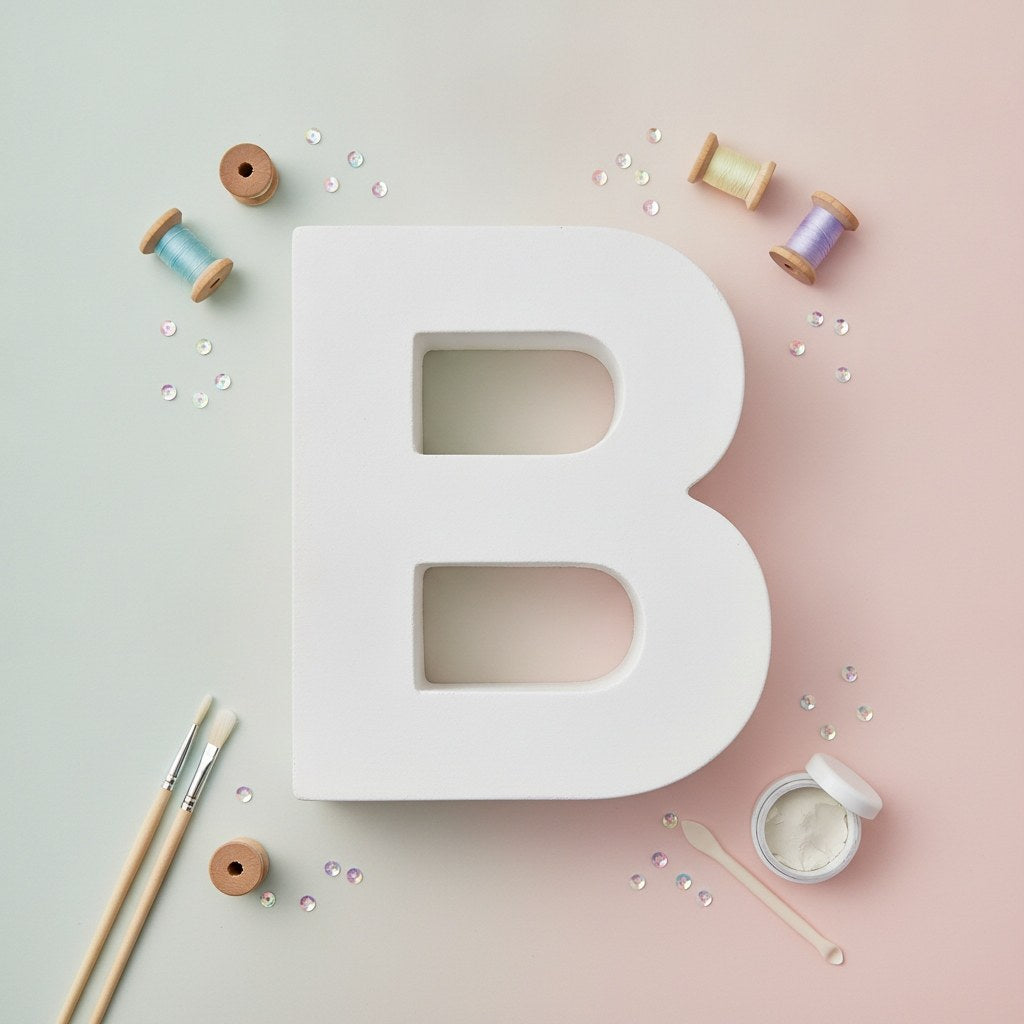 Papp-Buchstabe B 10x3,5cm FSC Mix - Kidis Art