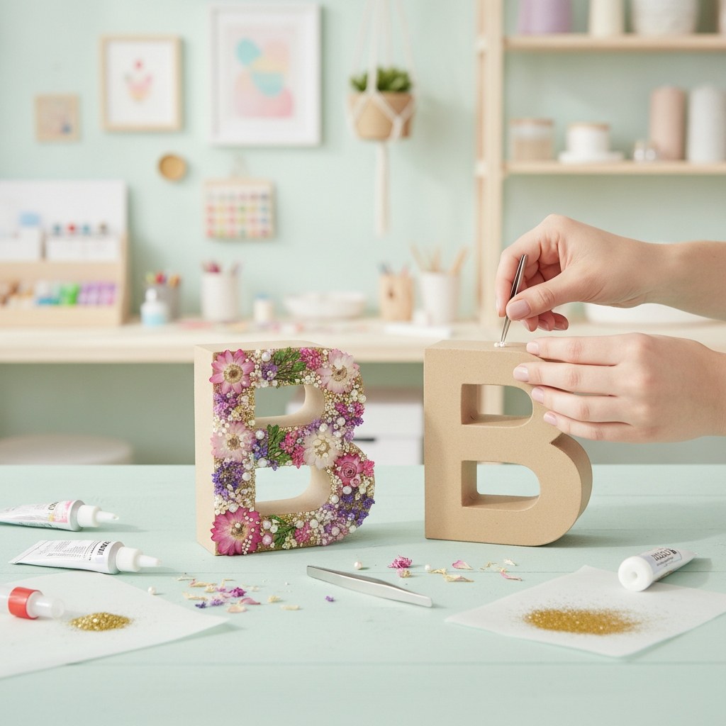 Papp-Buchstabe B 17,5X5,5cm - Kidis Art