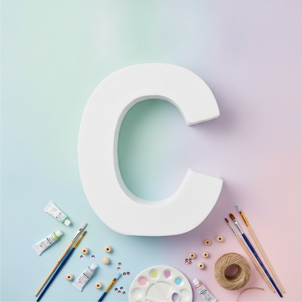 Papp-Buchstabe C 10x3,5cm FSC Mix - Kidis Art