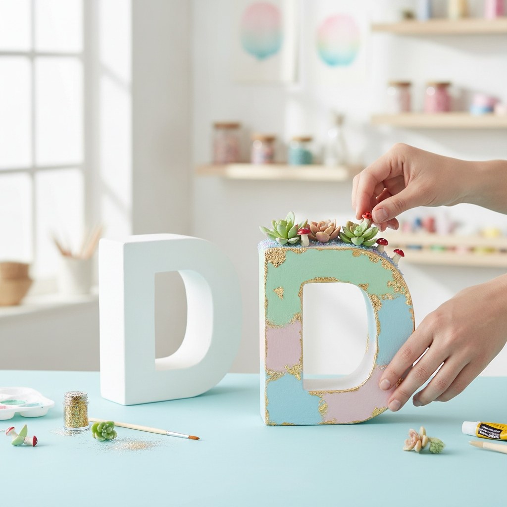 Papp-Buchstabe D 10x3,5cm FSC Mix - Kidis Art