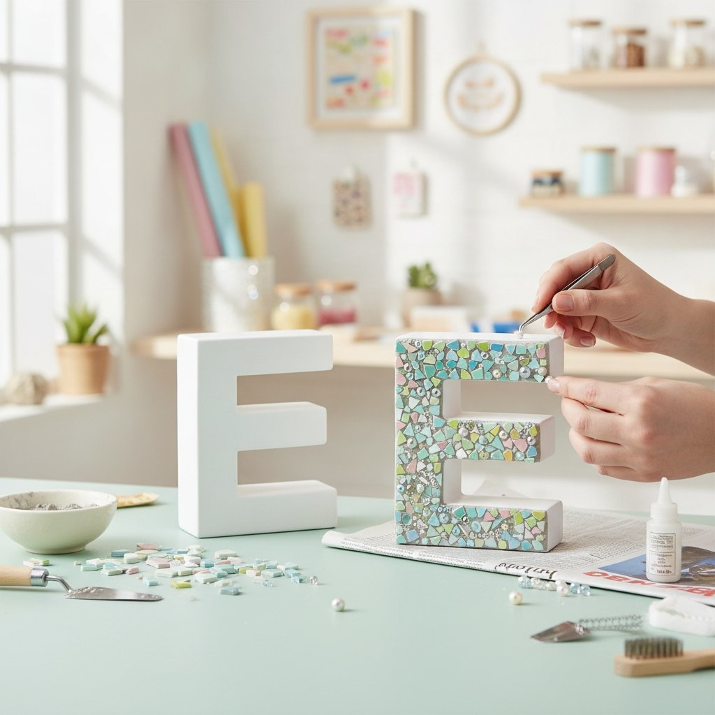 Papp-Buchstabe E 10x3,5cm FSC Mix - Kidis Art