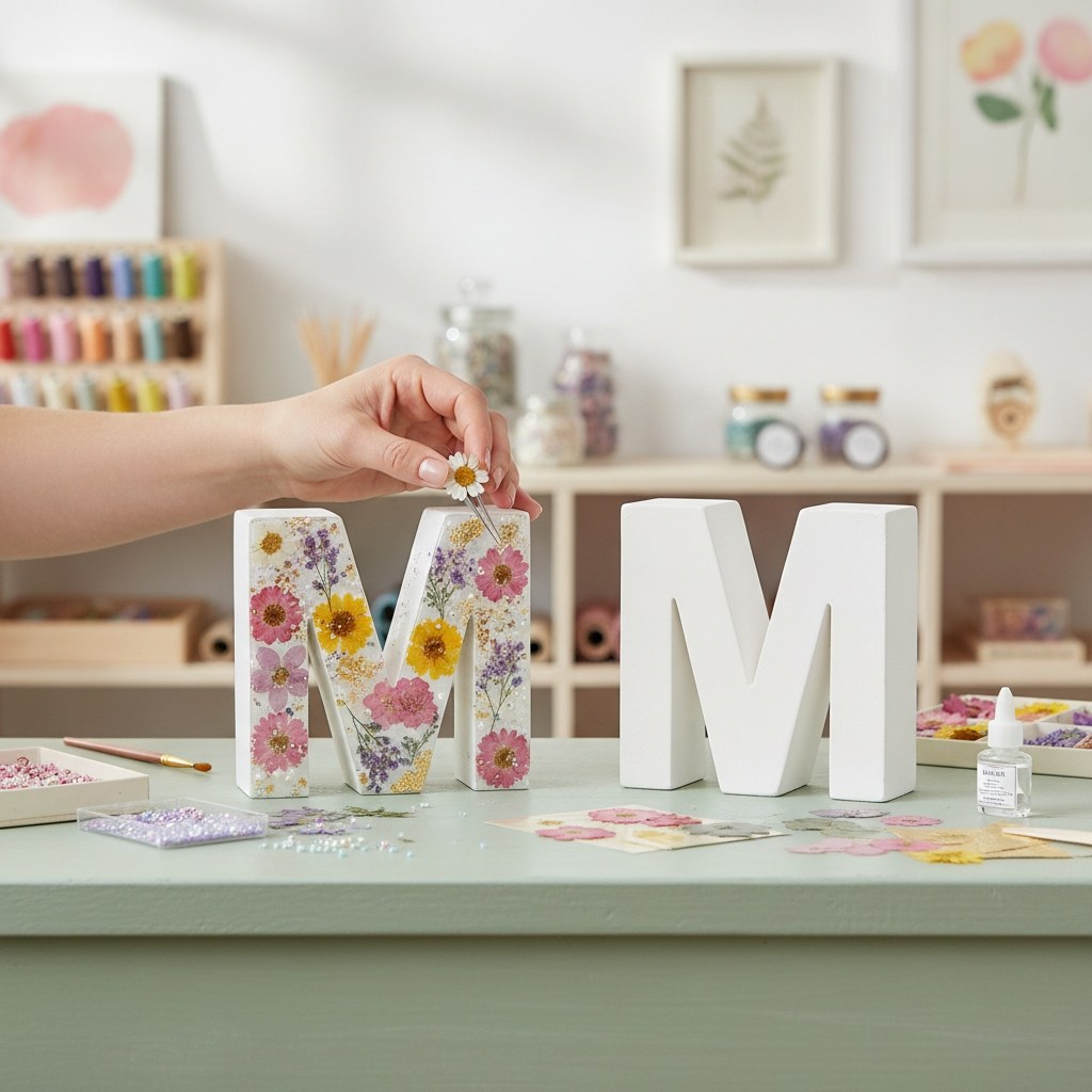 Papp-Buchstabe M 10x3,5cm FSC Mix - Kidis Art