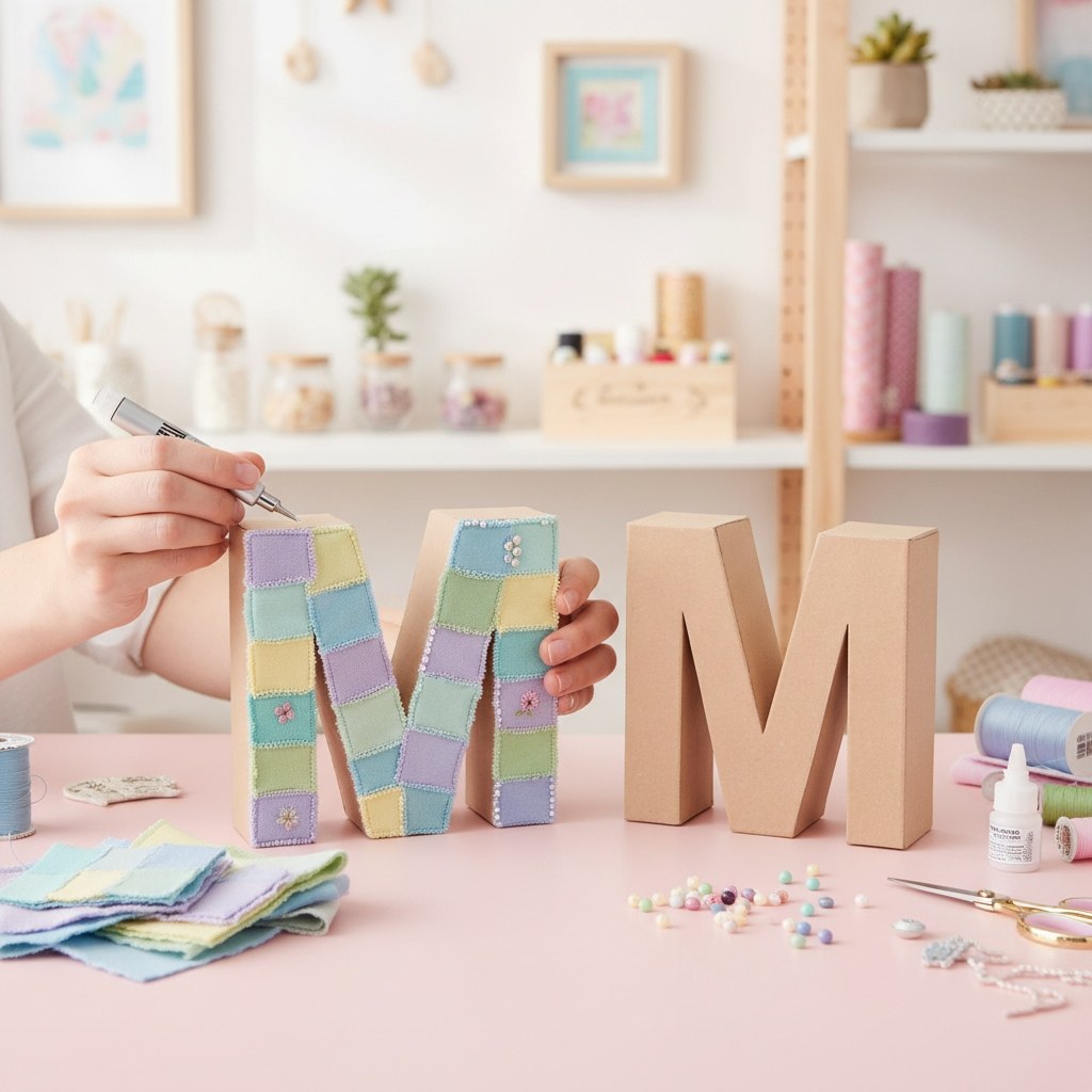 Papp-Buchstabe M 17,5X5,5cm - Kidis Art