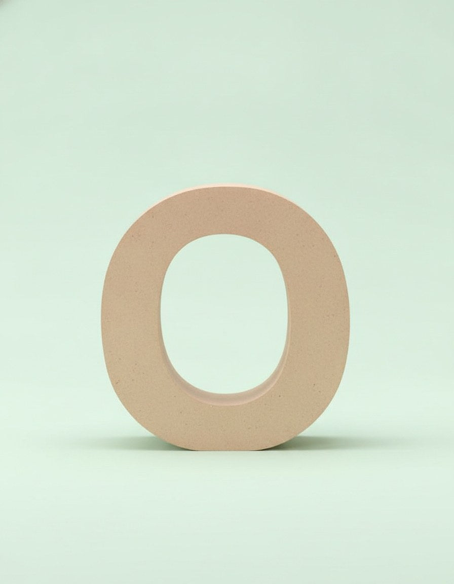 Papp-Buchstabe O 17,5X5,5cm - Kidis Art