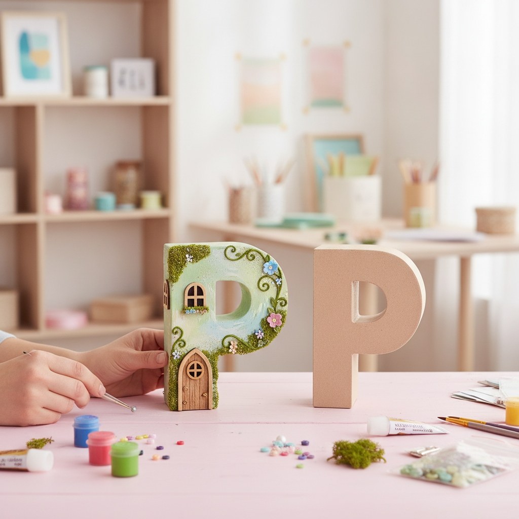 Papp-Buchstabe P 17,5X5,5cm - Kidis Art