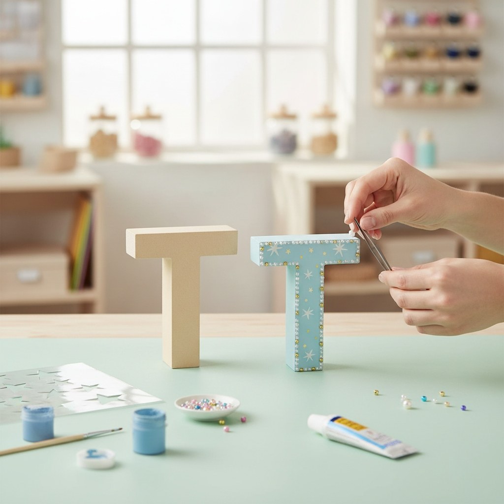 Papp-Buchstabe T 17,5X5,5cm - Kidis Art