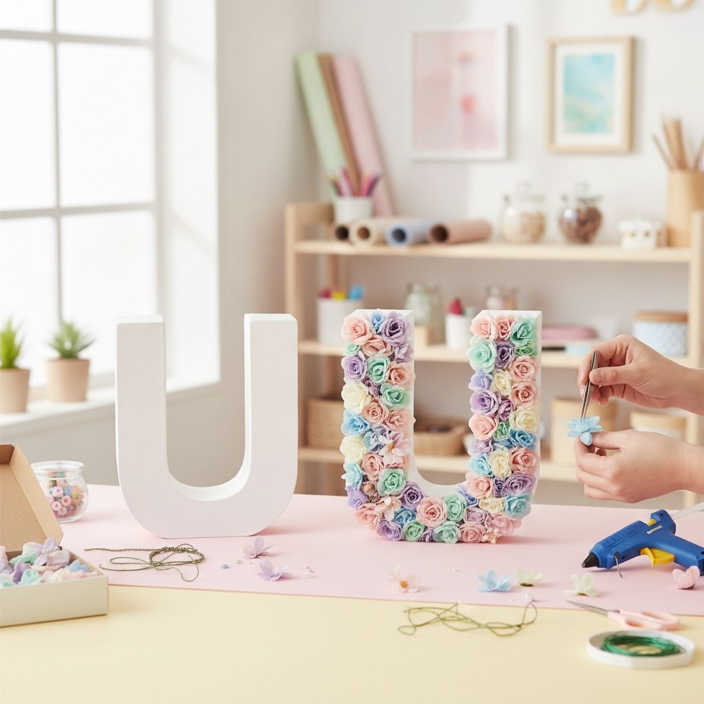 Papp-Buchstabe U 10x3,5cm FSC Mix - Kidis Art