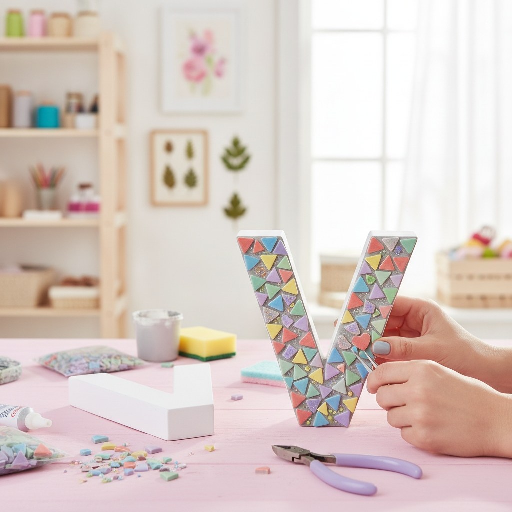 Papp-Buchstabe V 10x3,5cm FSC Mix - Kidis Art