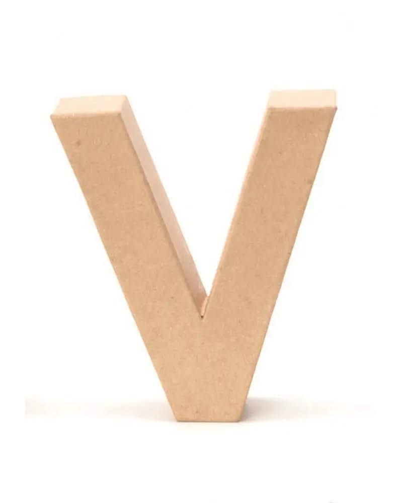 Papp-Buchstabe V 17,5X5,5cm - Kidis Art