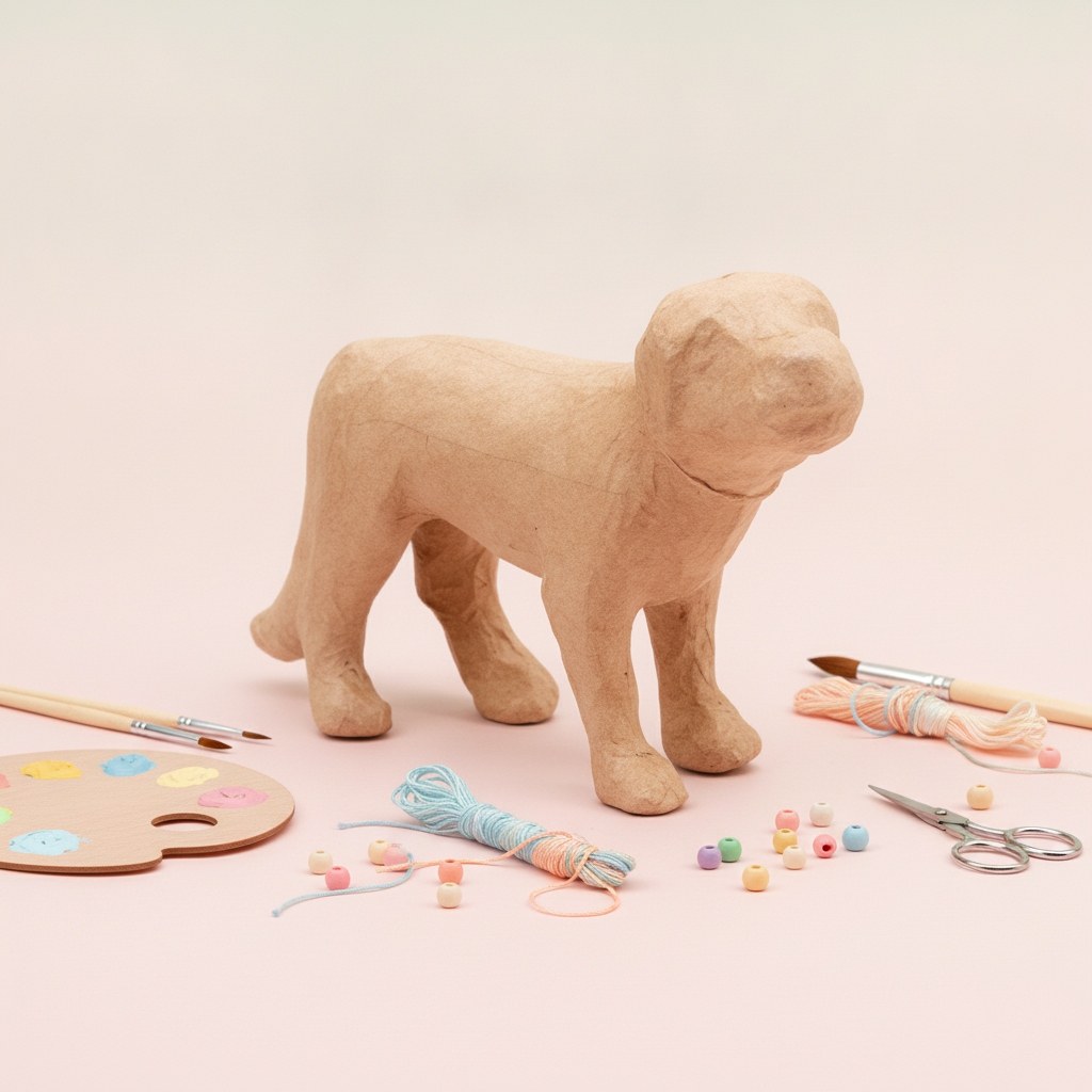 Papp-Figur Hund 15x13x18 cm - Kidis Art
