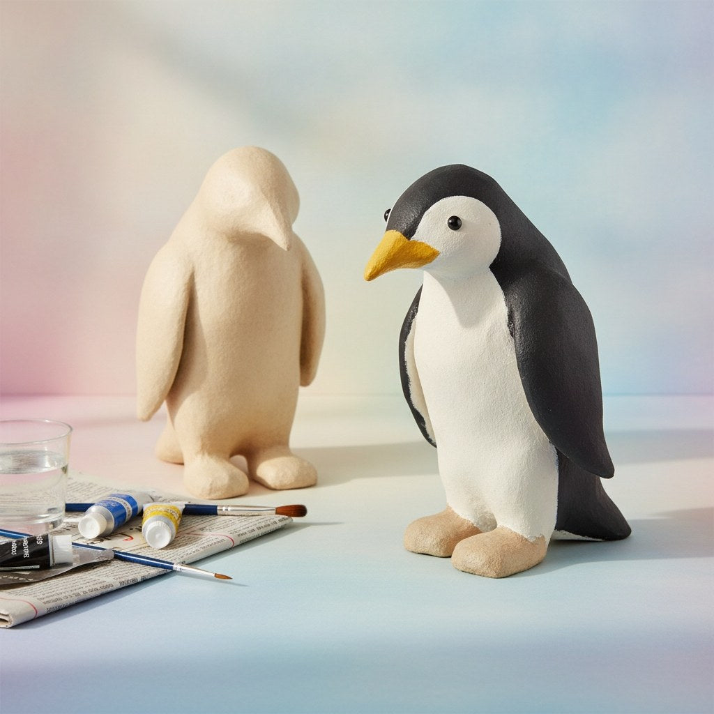 Papp-Figur Pinguin - Kidis Art