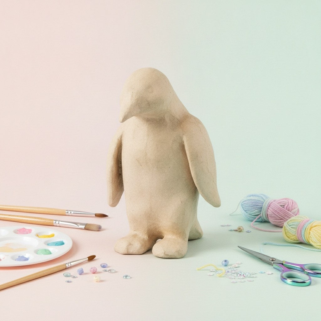 Papp-Figur Pinguin - Kidis Art