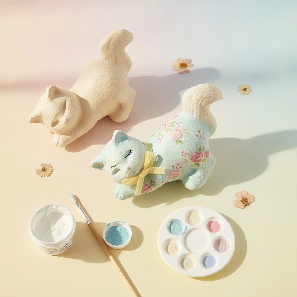 Papp-Katze schmusend - Kidis Art