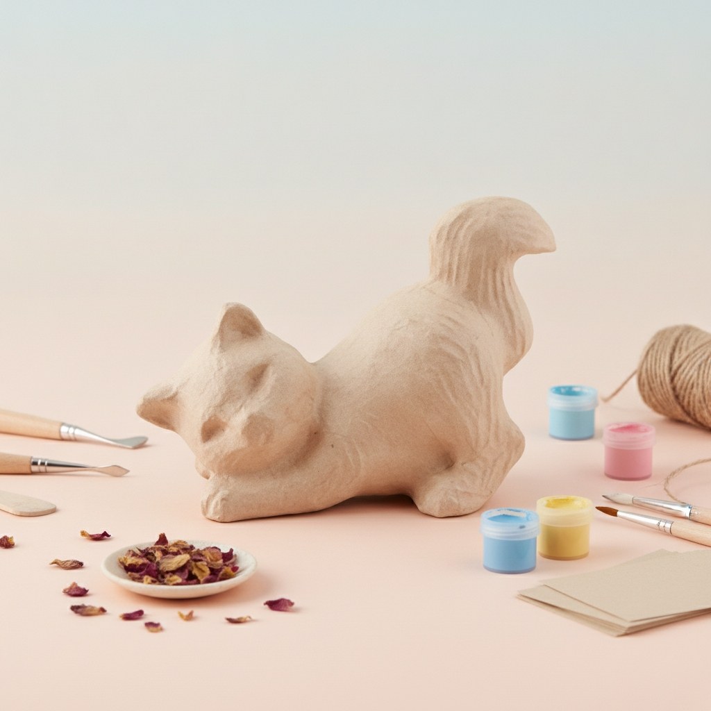 Papp-Katze schmusend - Kidis Art