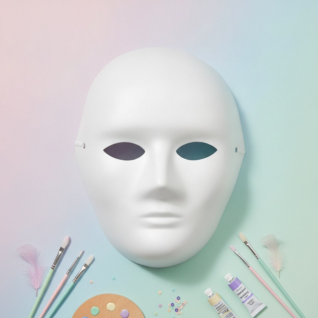 Papp-Maske Mann 19x24cm 1St - Kidis Art