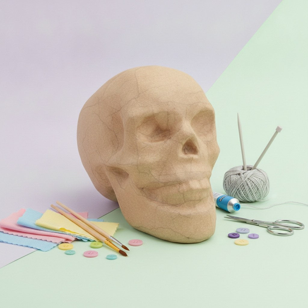 Papp-Totenkopf 15,5x10,5x12cm