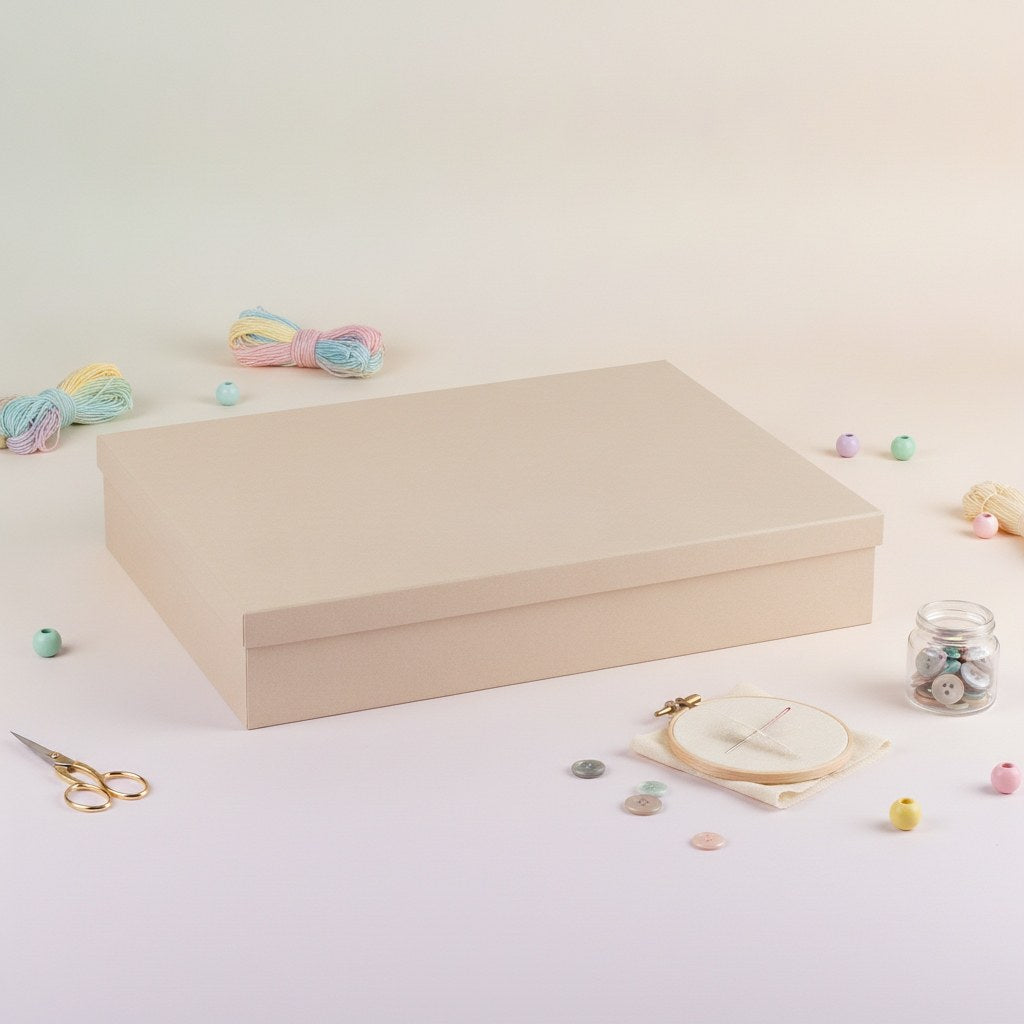 Pappbox rechteckig für DinA4 24,7x34,7x6,4cm, FSC - Kidis Art