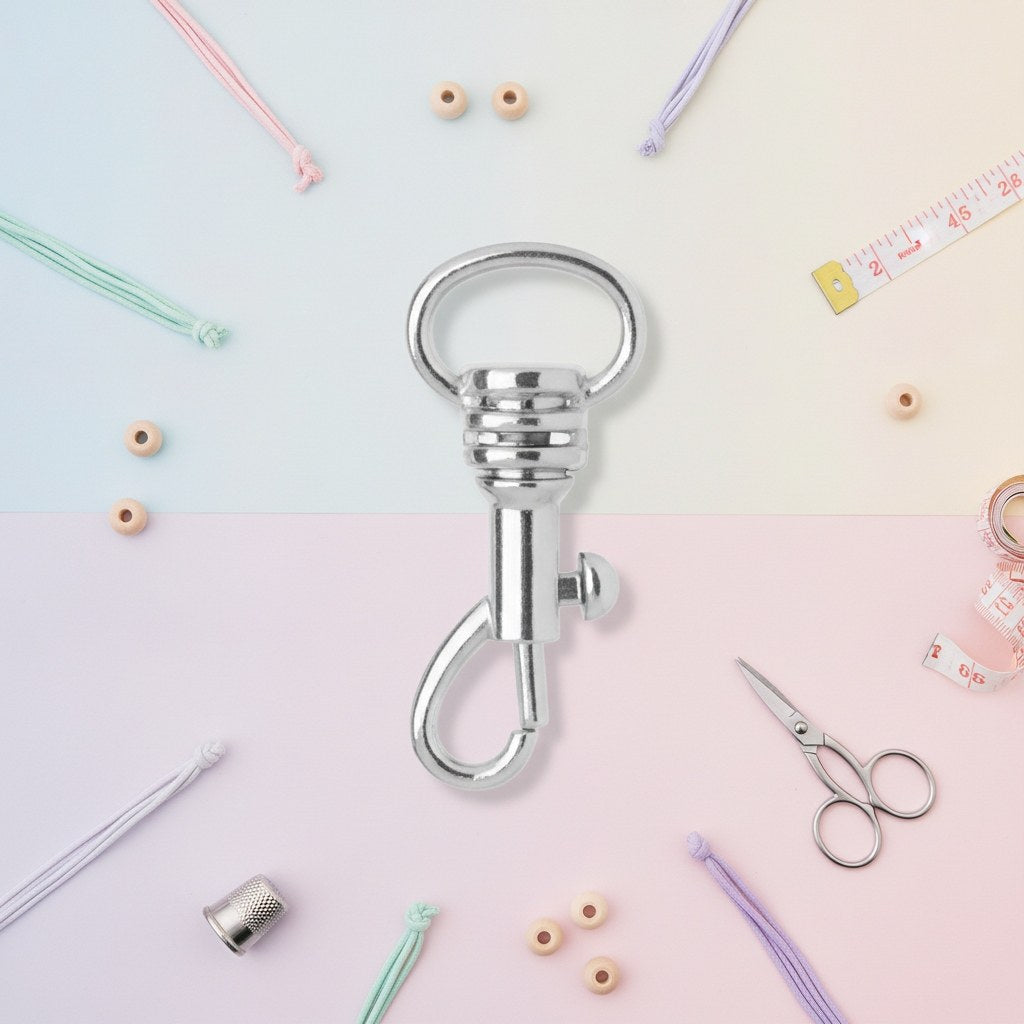Paracord Karabiner Haken 3Stk 34mm chrom - Kidis Art