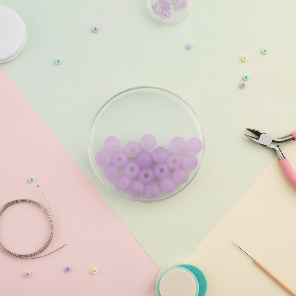 Perle 6mm Polaris matt 20St flieder - Kidis Art