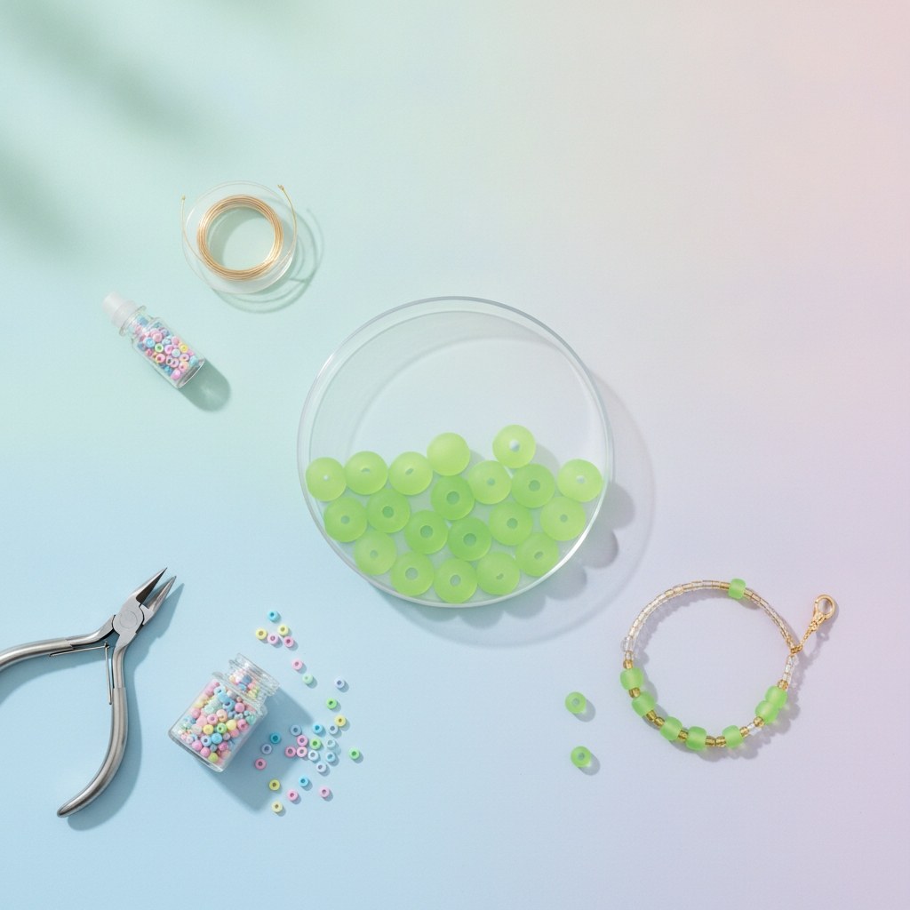 Perle 6mm Polaris matt 20St grün - Kidis Art