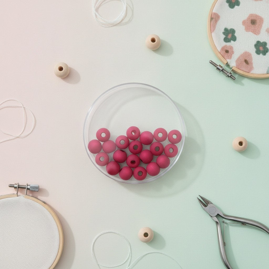 Perle 6mm Polaris matt 20St himbeer - Kidis Art