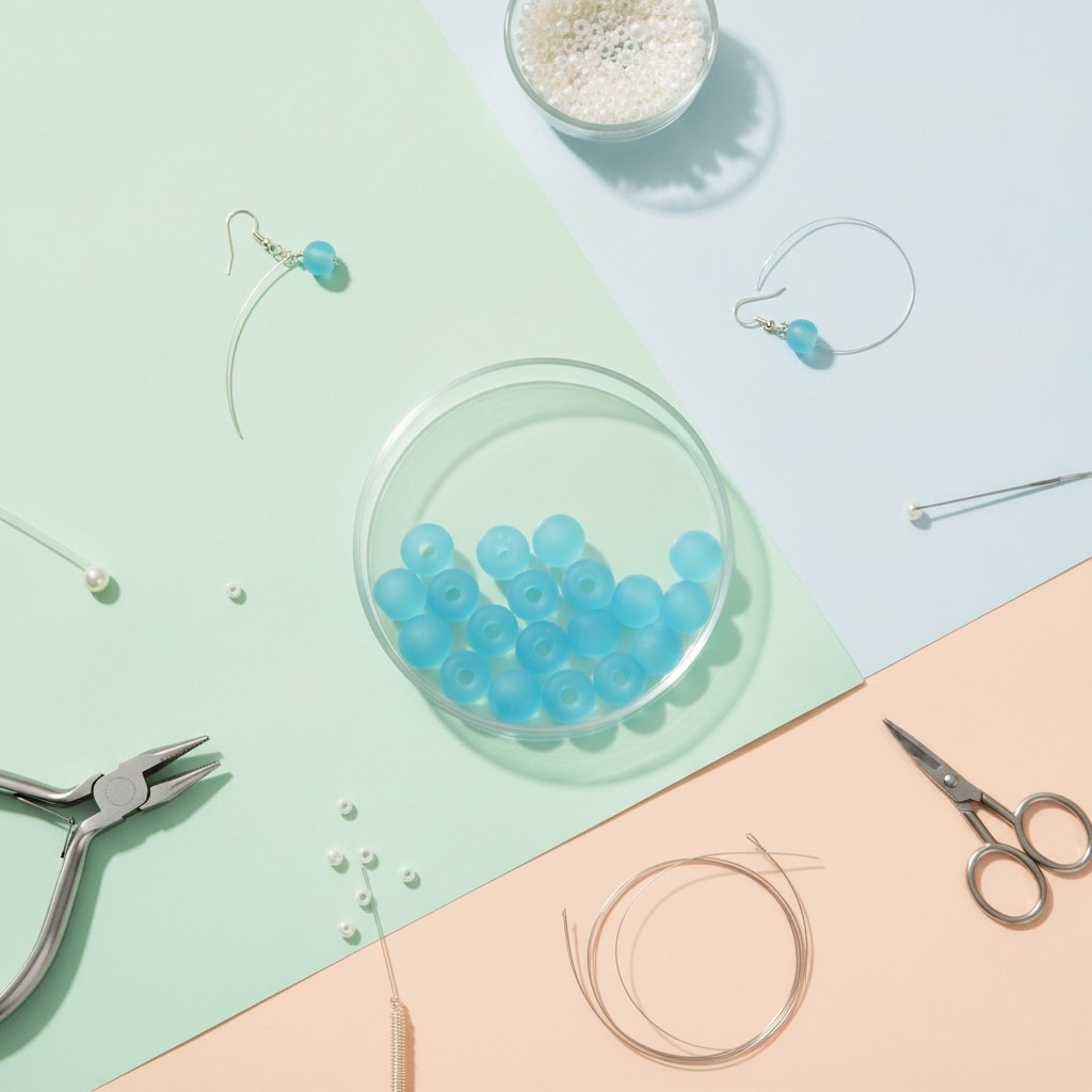 Perle 8mm Polaris matt 15St aqua - Kidis Art