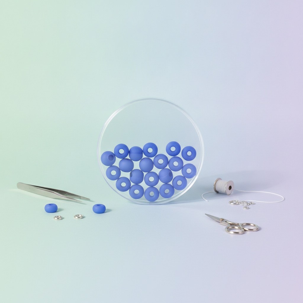 Perle 8mm Polaris matt 15St königsblau - Kidis Art