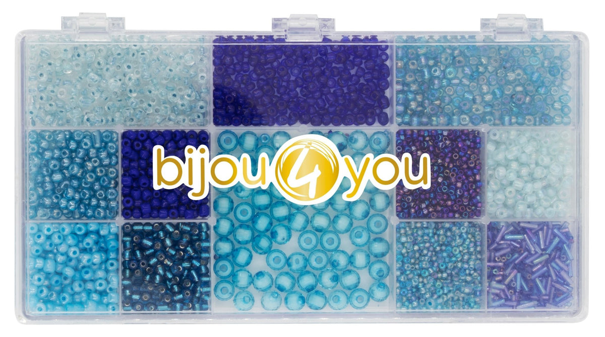 Perlen-Set, 170g blautöne - Kidis Art