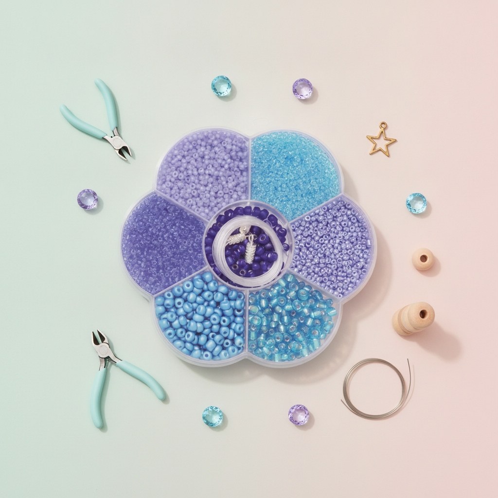Perlenmix blau - Kidis Art