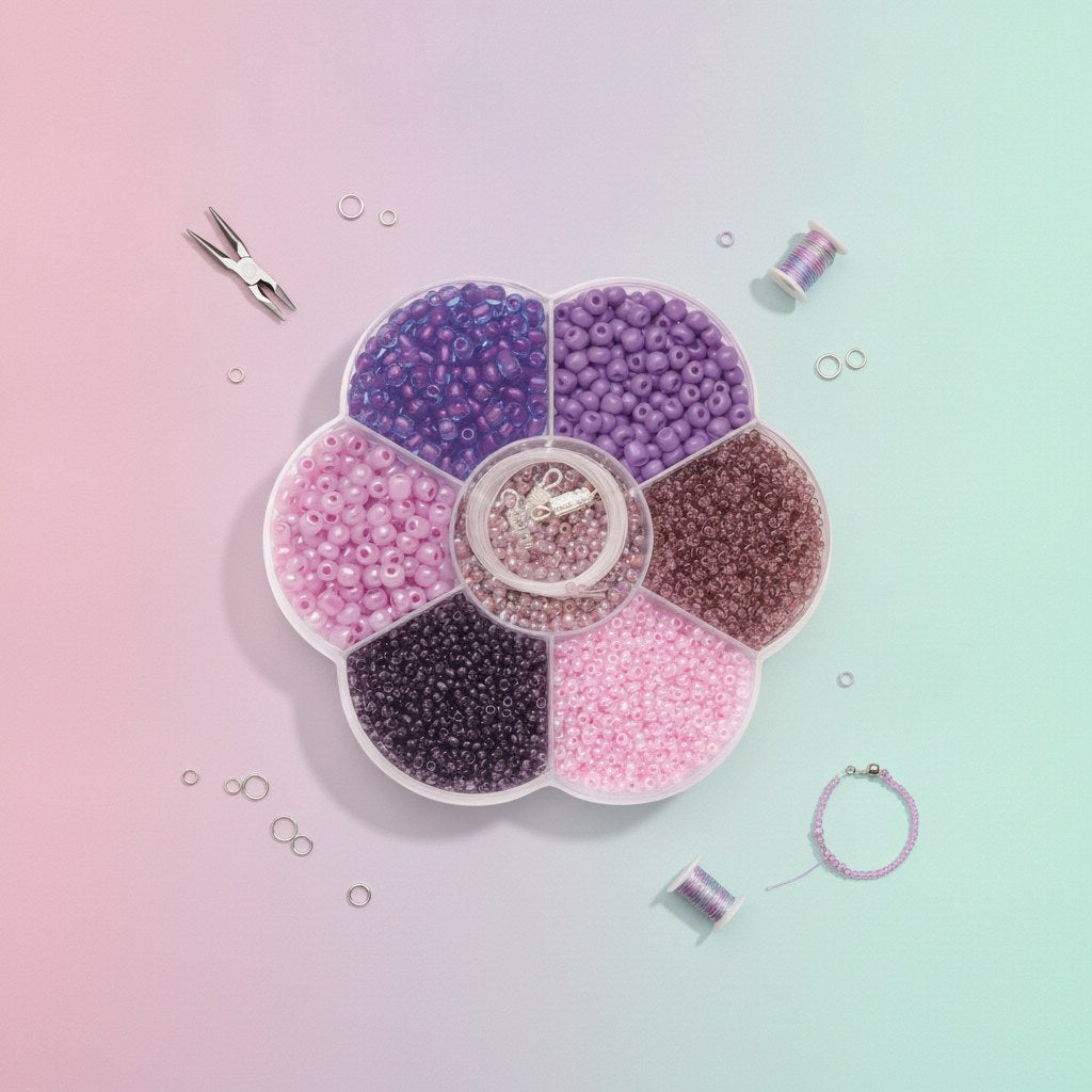 Perlenmix lila - Kidis Art