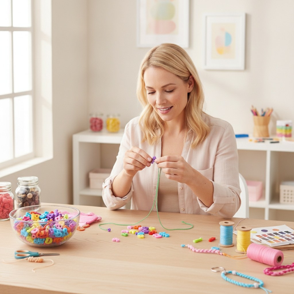 Perlenset Buchstaben sortiert - Kidis Art