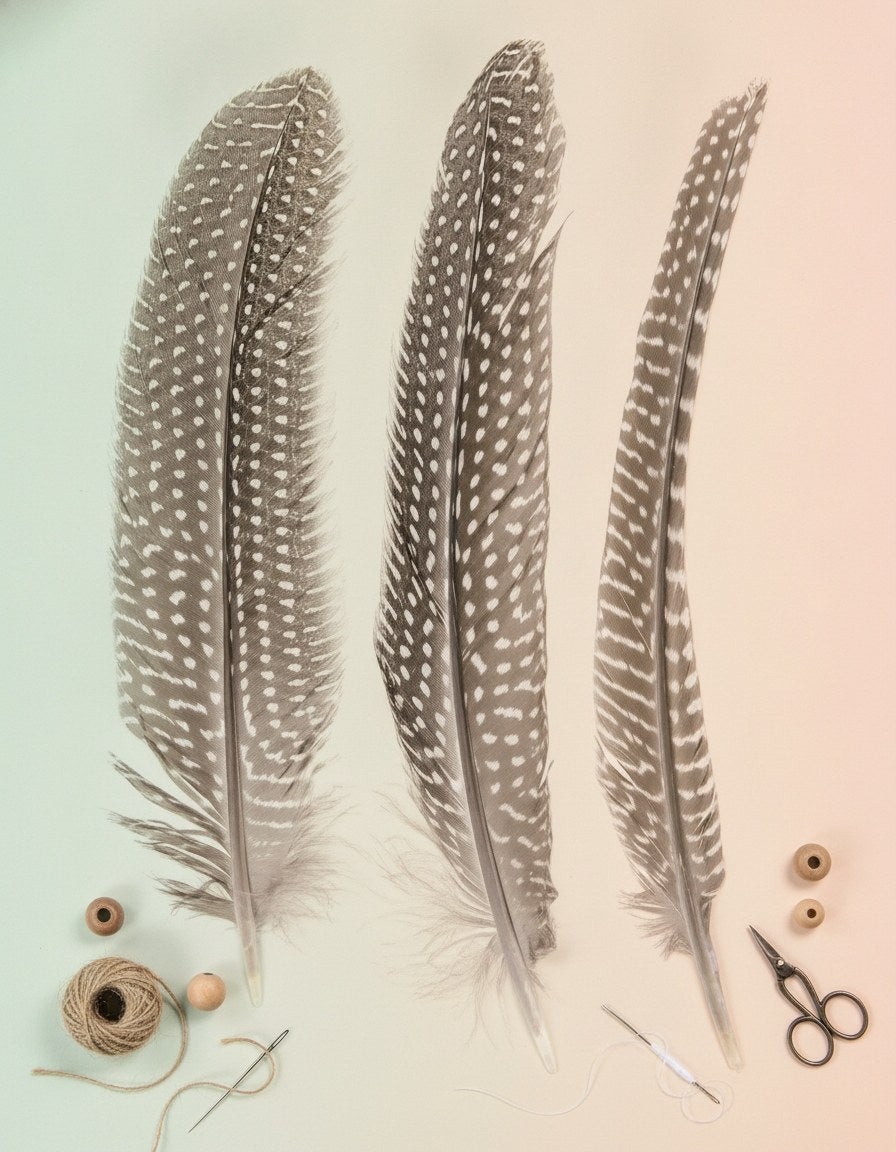 Perlhuhn Feder 2g 16-19cm - Kidis Art