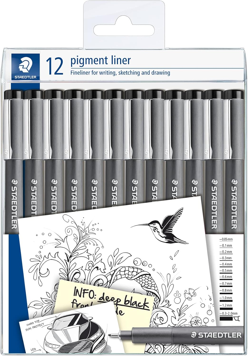 pigment liner 308 schwarz, 12er Box - Kidis Art
