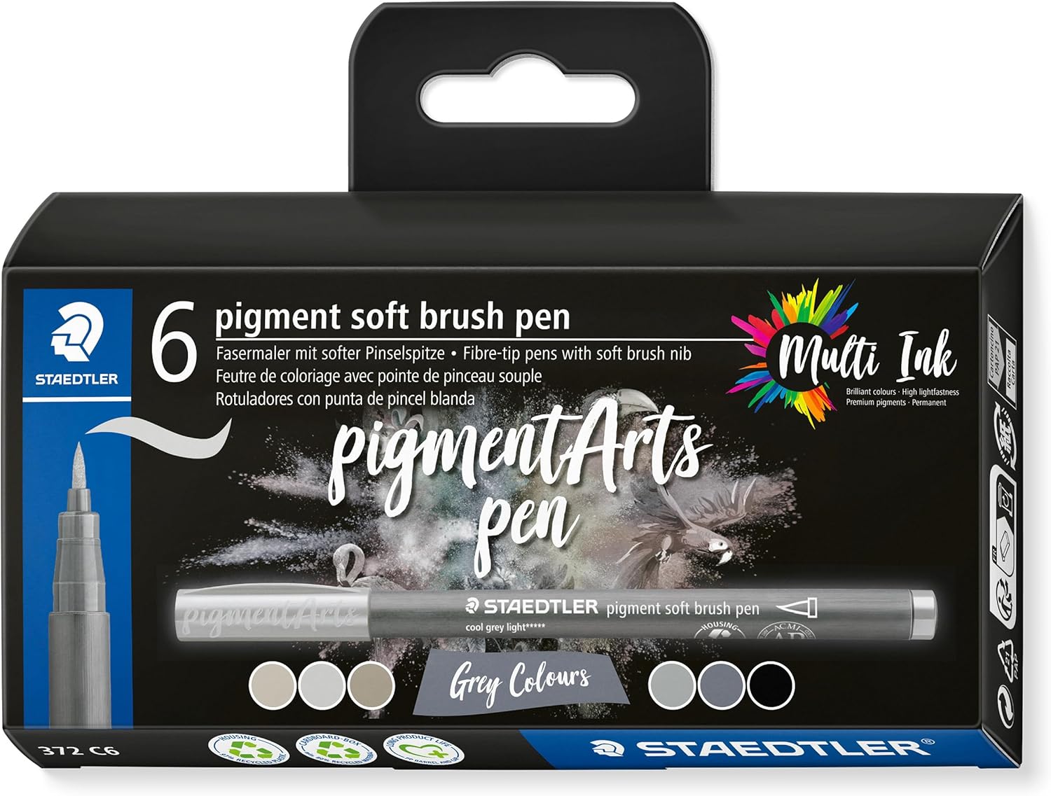 pigment soft brush 372 multi-color - Kidis Art