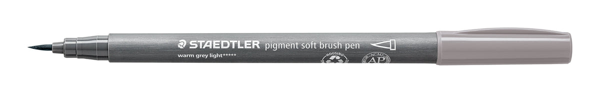 pigment soft brush 372 warmgrau hell - Kidis Art