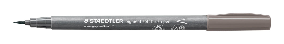 pigment soft brush 372 warmgrau medium - Kidis Art