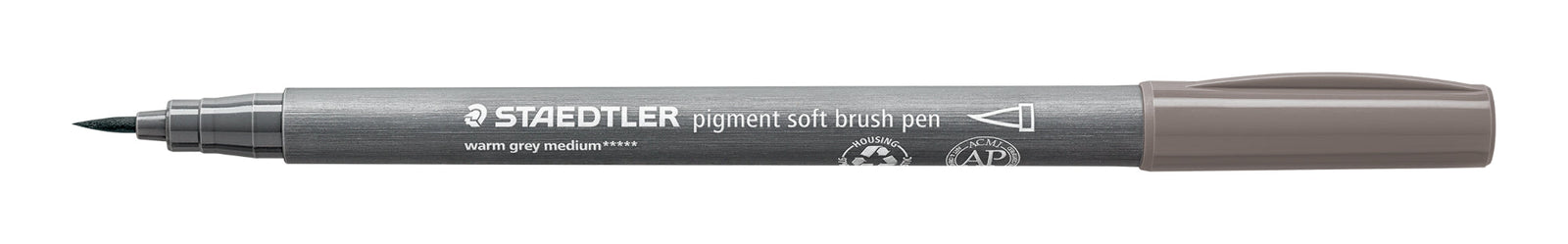 pigment soft brush 372 warmgrau medium - Kidis Art