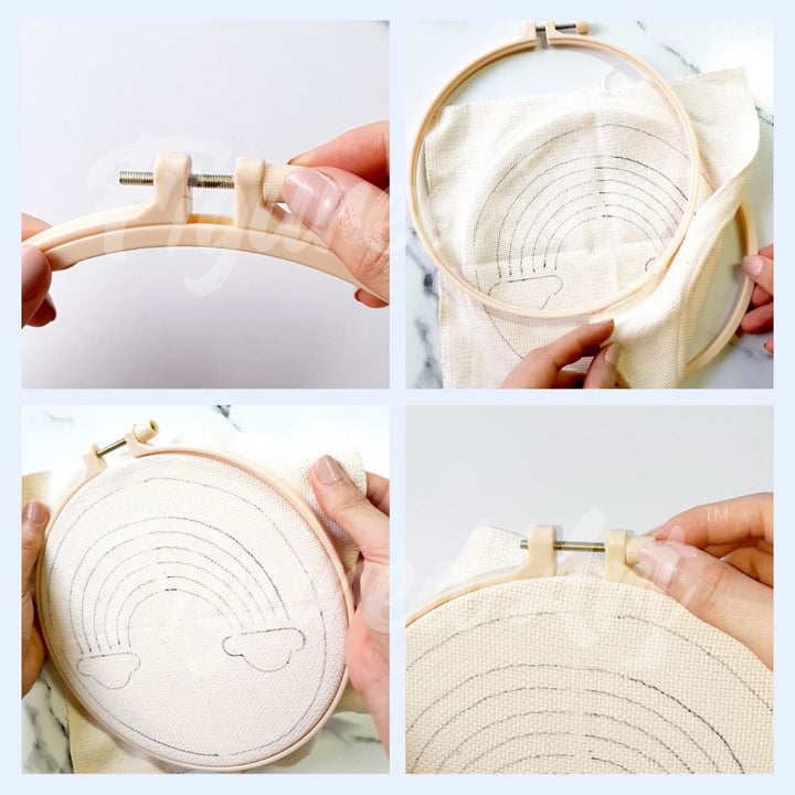 Punch Needle 20x20 Pärchen am Strand