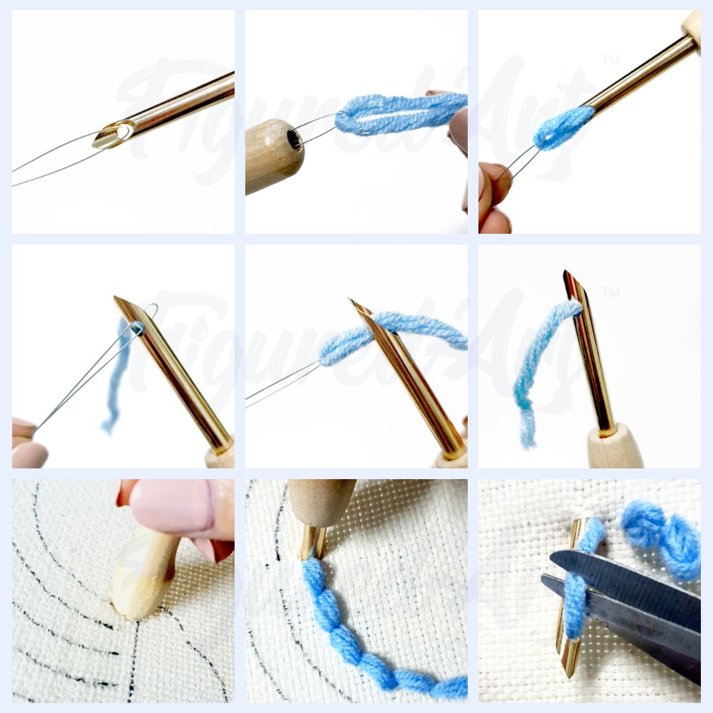 Punch Needle 20x20 Schläfrige Eule - Kidis Art