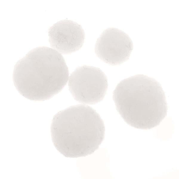 Pompon 15/20mm 70St weiss - Kidis Art