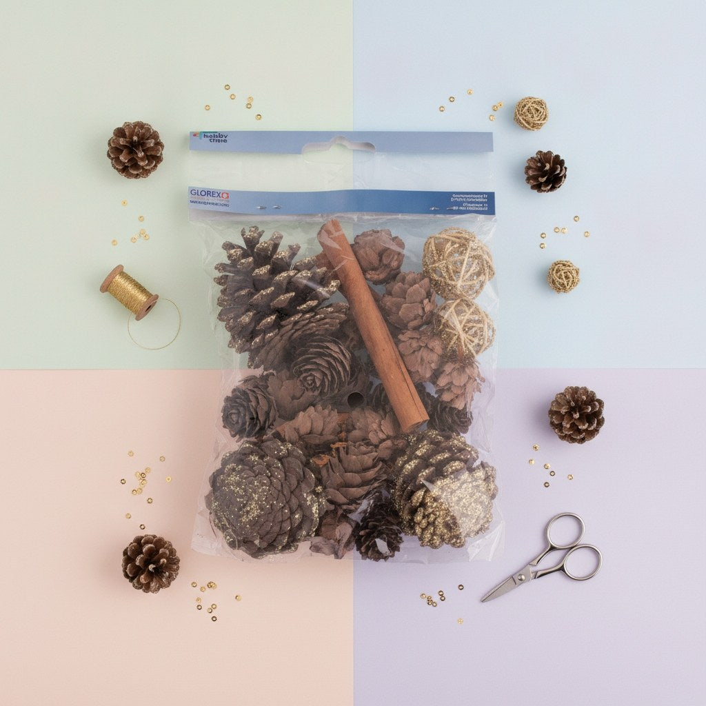 Potpourri Zapfen, Zimt, Rattan Kugeln, ca.100g - Kidis Art
