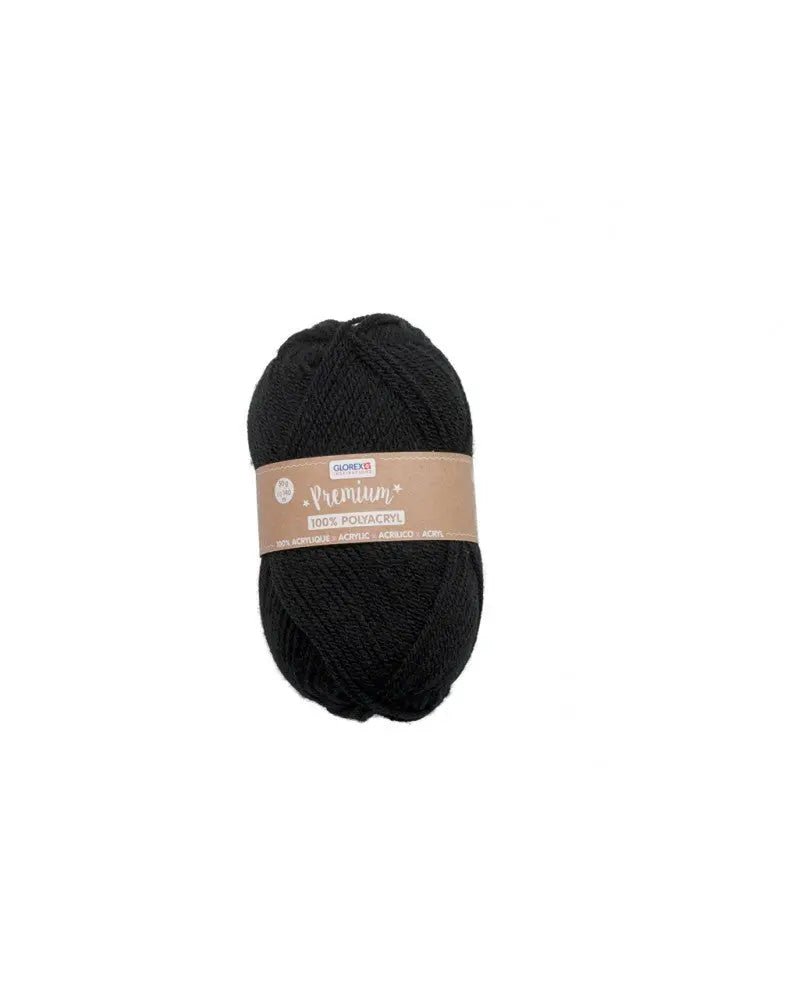 Premium 100% Acryl, 50g, schwarz - Kidis Art