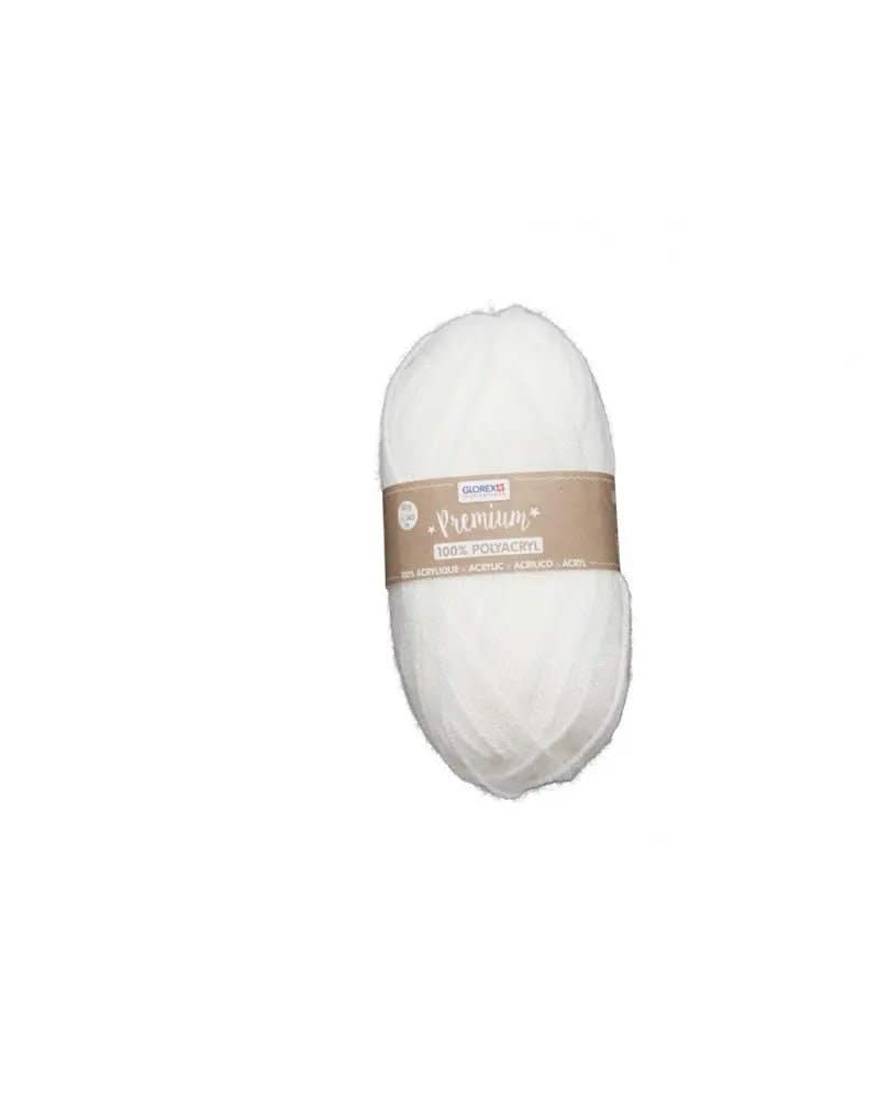 Premium 100% Acryl, 50g, weiss - Kidis Art