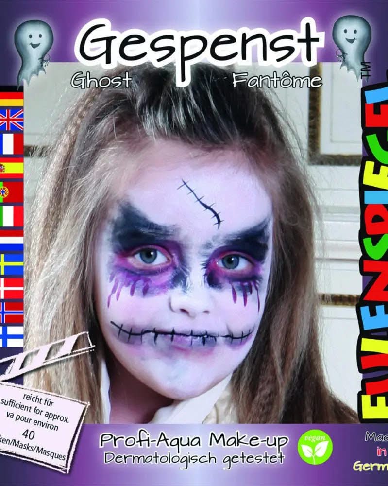 Profi Aqua Make-up Gespenst, 4 Farben, Pinsel, Anleitung - Kidis Art