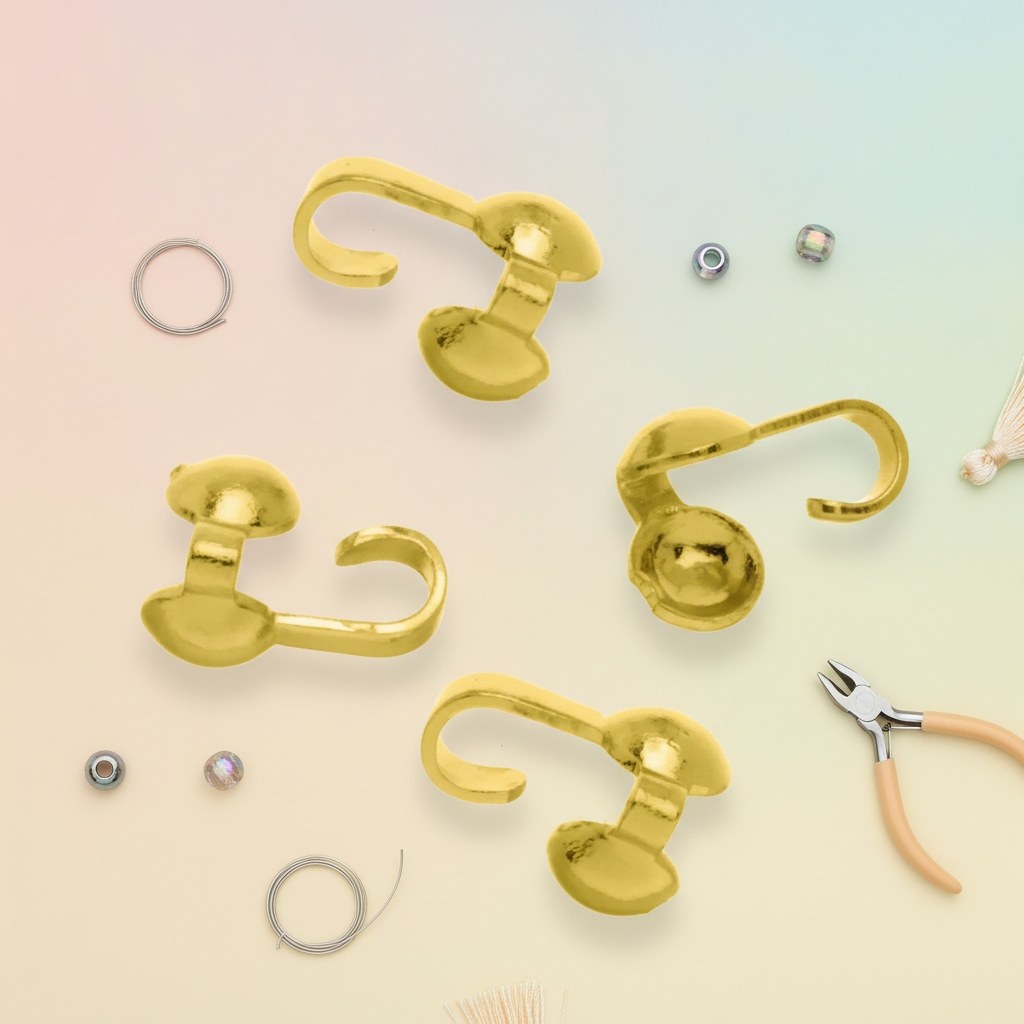 Quetschkalotte 4St,3mm goldfarben - Kidis Art