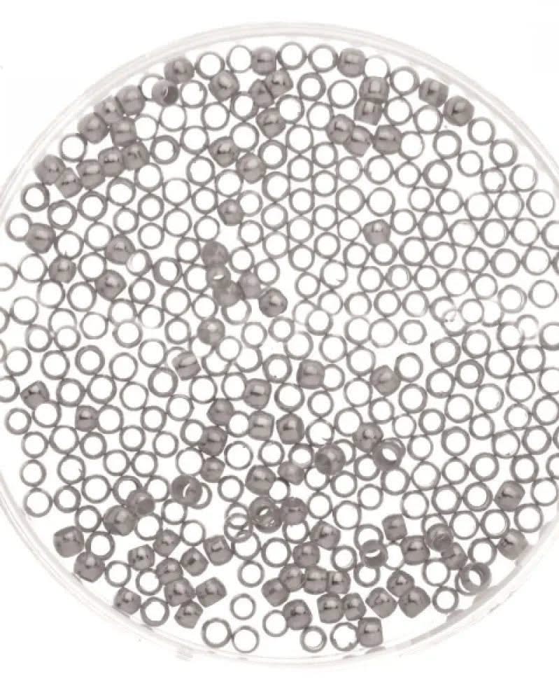 Quetschperlen ca. 40St, 2mm silberfarben - Kidis Art