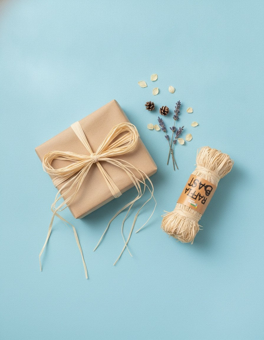 Raffia Bast 150g gebleicht - Kidis Art