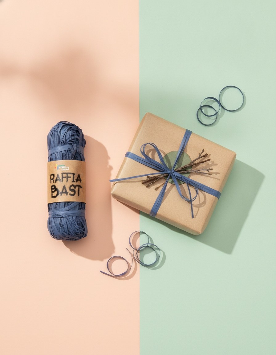 Raffia-Bast 50g dunkelblau - Kidis Art